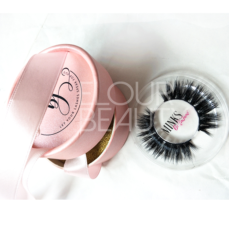 Factory supply mink 3D double eyelashes with private label box ED133